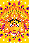 Durga Puja设计的广告活动