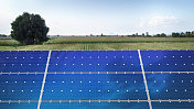 可再生能源，现代太阳能电池板