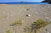海滩下午在Kea (Tzia)岛，希腊