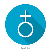 火星行星符号图标 火星行星符号图标