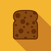 裸麦粉粗面包面包图标