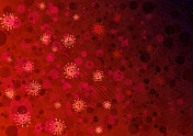 冠状病毒抽象红色插图