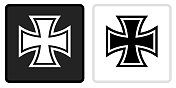 铁十字图标上的黑色按钮与白色翻转