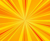 黄色半色调星爆