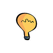 灯泡卡通插图