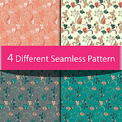 无缝图形花卉图案集 无缝图形花卉图案集