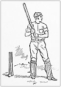 加拿大蒙特利尔古董插图:板球