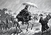 马斯特瑞特，雨中骑马的商人