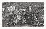 吉尔吉斯人的过去，木刻，1893年出版