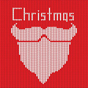 针织无缝模式。针织圣诞纹理。矢量插图。股票插图