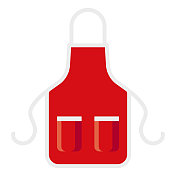 围裙图标上透明的背景