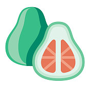 透明背景上的柚子图标