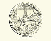 维多利亚时代的卡通,独创的神童,弹钢琴的宝贝 维多利亚时代的卡通,独创的神童,弹钢琴的宝贝