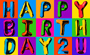 生日气球字母