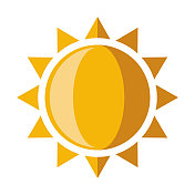 太阳图标上透明的背景 太阳图标上透明的背景