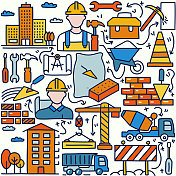 建筑相关的涂鸦插图 建筑相关的涂鸦插图