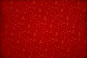 深红色渐变效果纹理矢量圣诞背景与圣诞装饰品和树的所有图案
