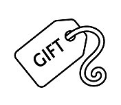 圣诞平面设计图标:礼物标签