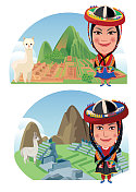 马丘比丘和秘鲁妇女