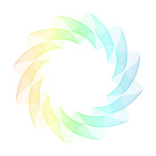 多重同心波图案由彩虹色的线 多重同心波图案由彩虹色的线