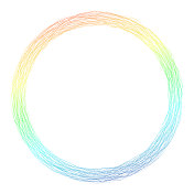 多重彩虹色扭曲的圆圈