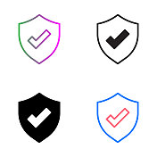 安全盾矢量符号图标-简单的图标,优质的设计元素 安全盾矢量符号图标-简单的图标,优质的设计元素