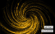 金色金属流体波动运动多边形纹理抽象背景