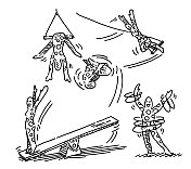 杂技演员画组 杂技演员画组