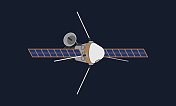 太空探测器在太空中旅行，捕捉重要的科学数据。