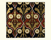 奢华的维多利亚花卉图案，19世纪的装饰艺术