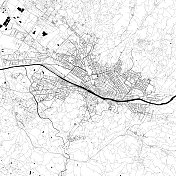 佛罗伦萨，意大利矢量地图