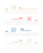 信息图表设计模板。建议，指导，培训，帮助想法图标与4个选项或步骤。