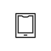 平板电脑线图标 平板电脑线图标