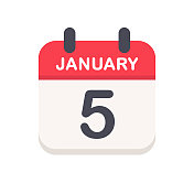 1月5日-日历图标