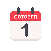 10月1日-日历图标