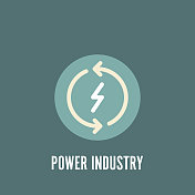 电力工业平面图标 电力工业平面图标