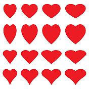 16个红心 16个红心
