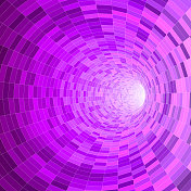 紫色矩形图案形成隧道