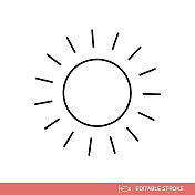 太阳-天气细线图标