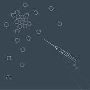 一只手在接种疫苗疫苗对所有