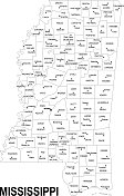 密西西比州轮廓图 密西西比州轮廓图