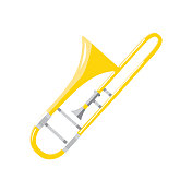 全彩长号乐器图标