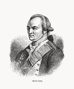 罗伯特・克莱夫(1725-1774)，英国将军，木刻，1893年出版