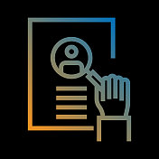 招聘线图标,轮廓向量符号 招聘线图标,轮廓向量符号