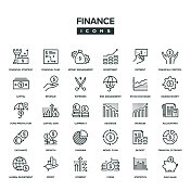 财务线图标集 财务线图标集