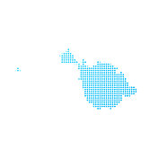 赫德岛和麦当劳岛的地图上的蓝点在白色的背景