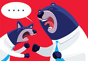 商人熊和狼冲突