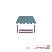 矢量绘制的零售商店图标。 矢量绘制的零售商店图标。