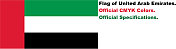阿拉伯联合酋长国国旗(CMYK官方颜色，官方规格)