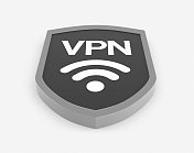 VPN的象征。虚拟专用网络概念